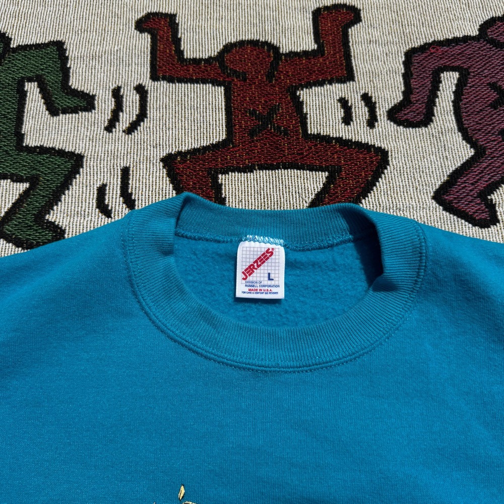 Vintage Blue Jerzees Graphic Crewneck Pullover - The Weimaraner Club of America - Picture 4 of 6